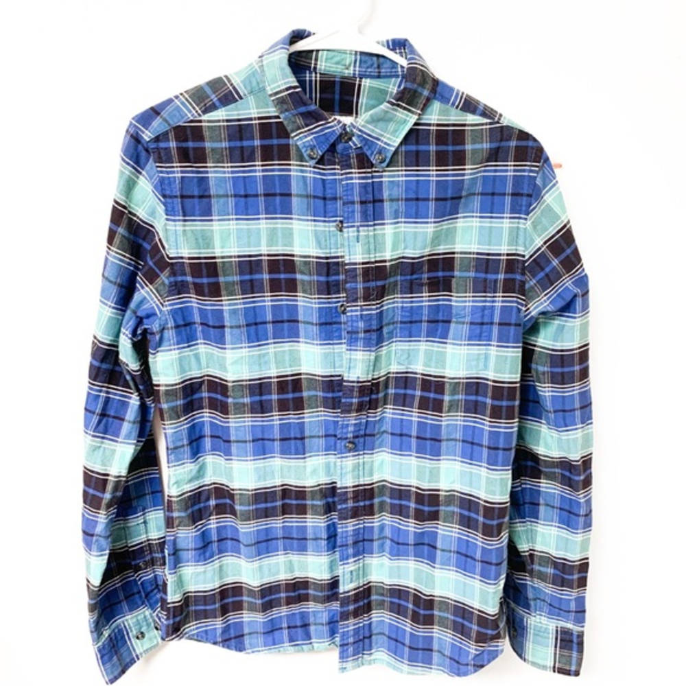 Fossil 100% Cotton Plaid Button Down Size‎ Small